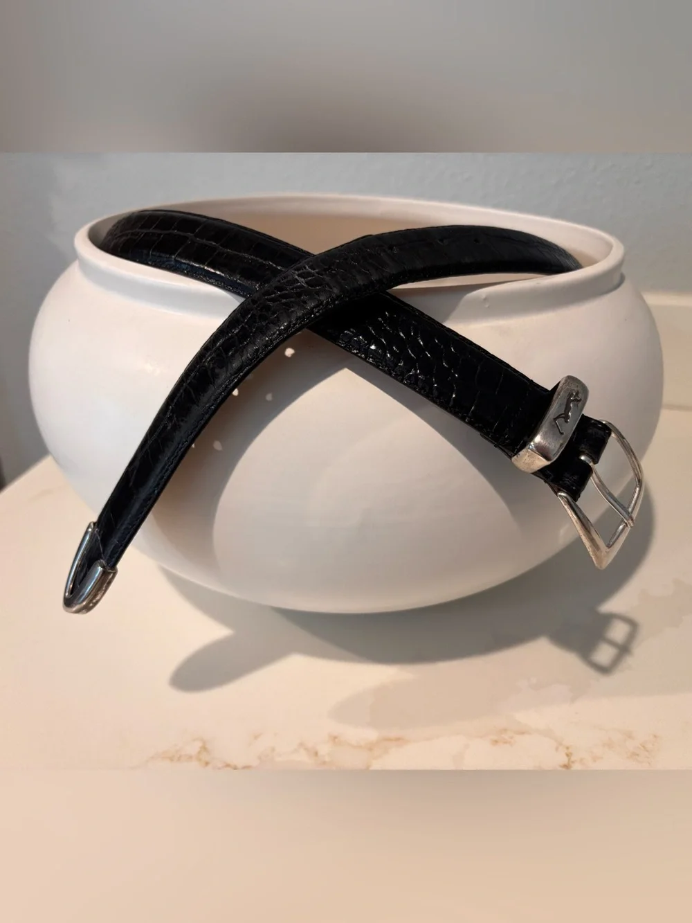 Silpada Designs black leather belt